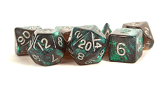 FanRoll Dice: 7 Set Polyhedral 16mm Resin Set Stardust Gray Silver 177